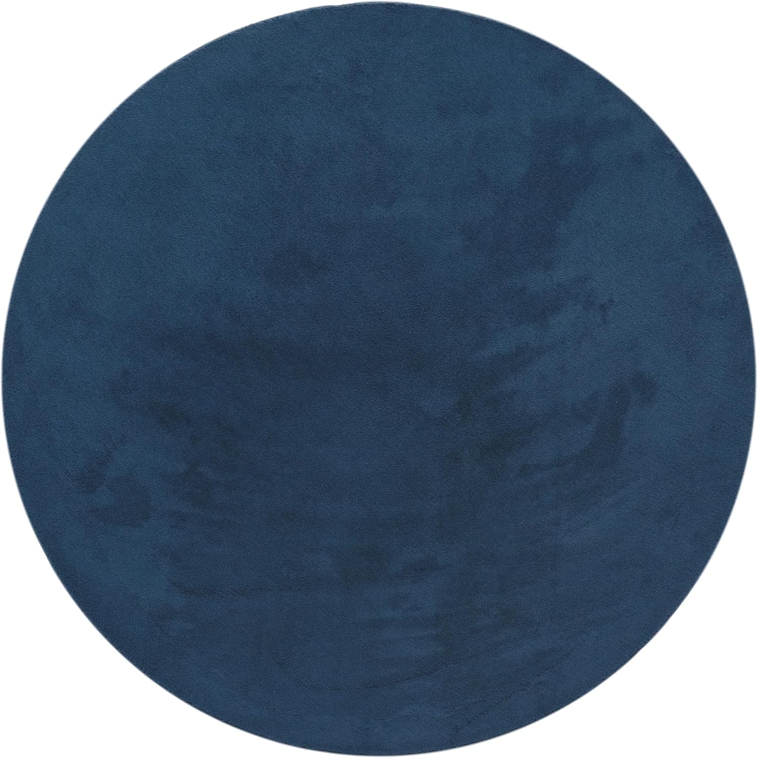 Thumbnail 5 de Paco Home Tapis Salon Moelleux Ultra Doux à Poils Courts, Antidérapant, Bleu Marine – Ø200 cm