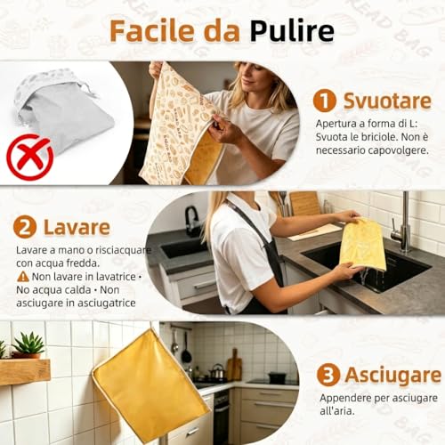 Thumbnail 6 de AHJ Sacchetti Pane Cera d'Api, 2 pezzi 43x33 cm – cerniera a L