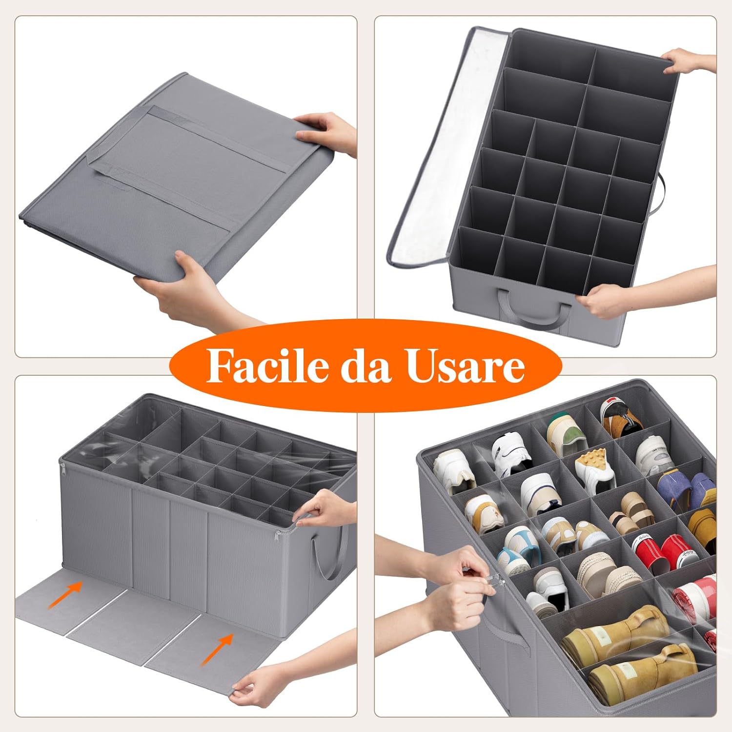 Detalle 2 de Lifewit organizer scarpe 66x42x30 cm