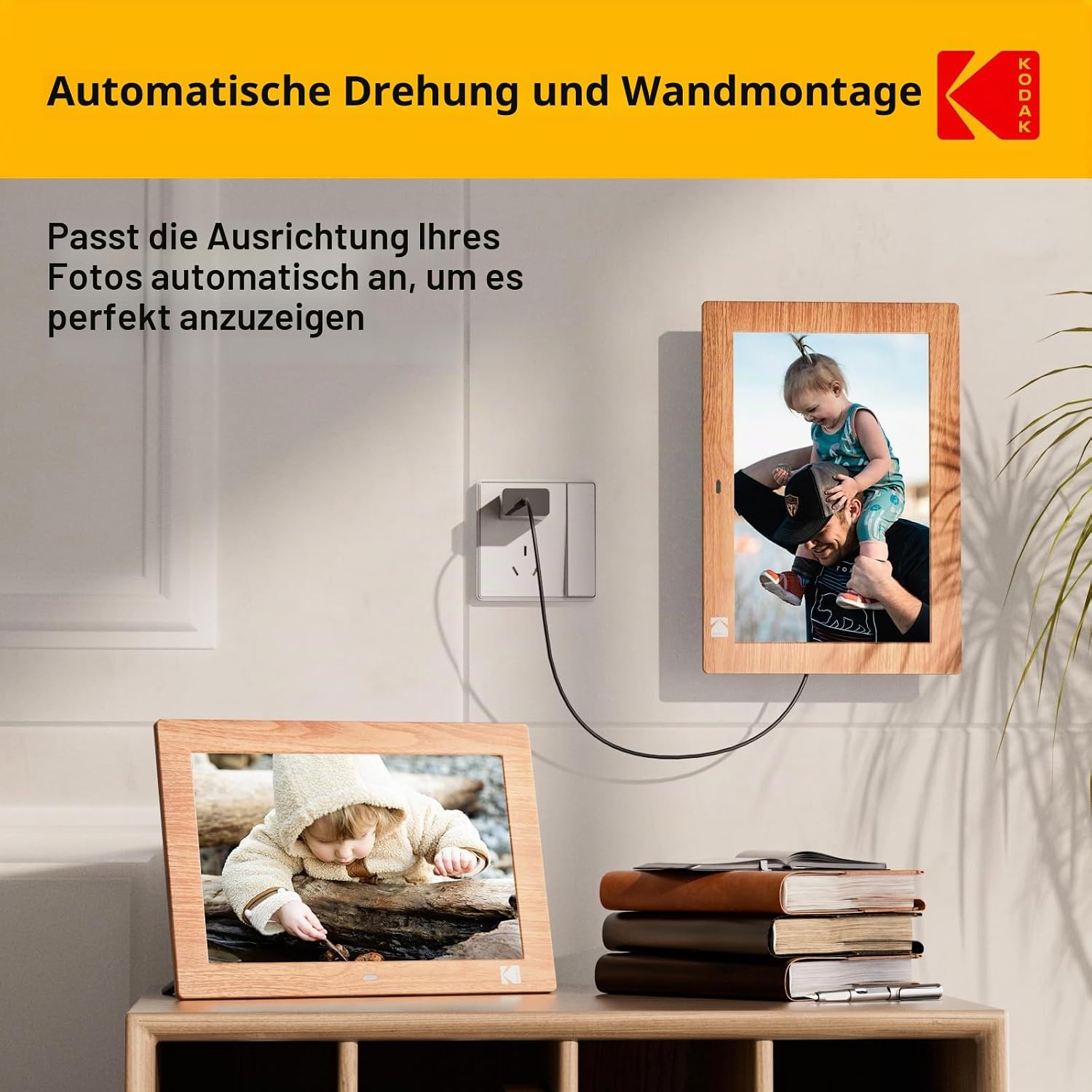 Detalle de KODAK Digitaler Bilderrahmen 10 Zoll – ohne WLAN, Fernbedienung inklusive