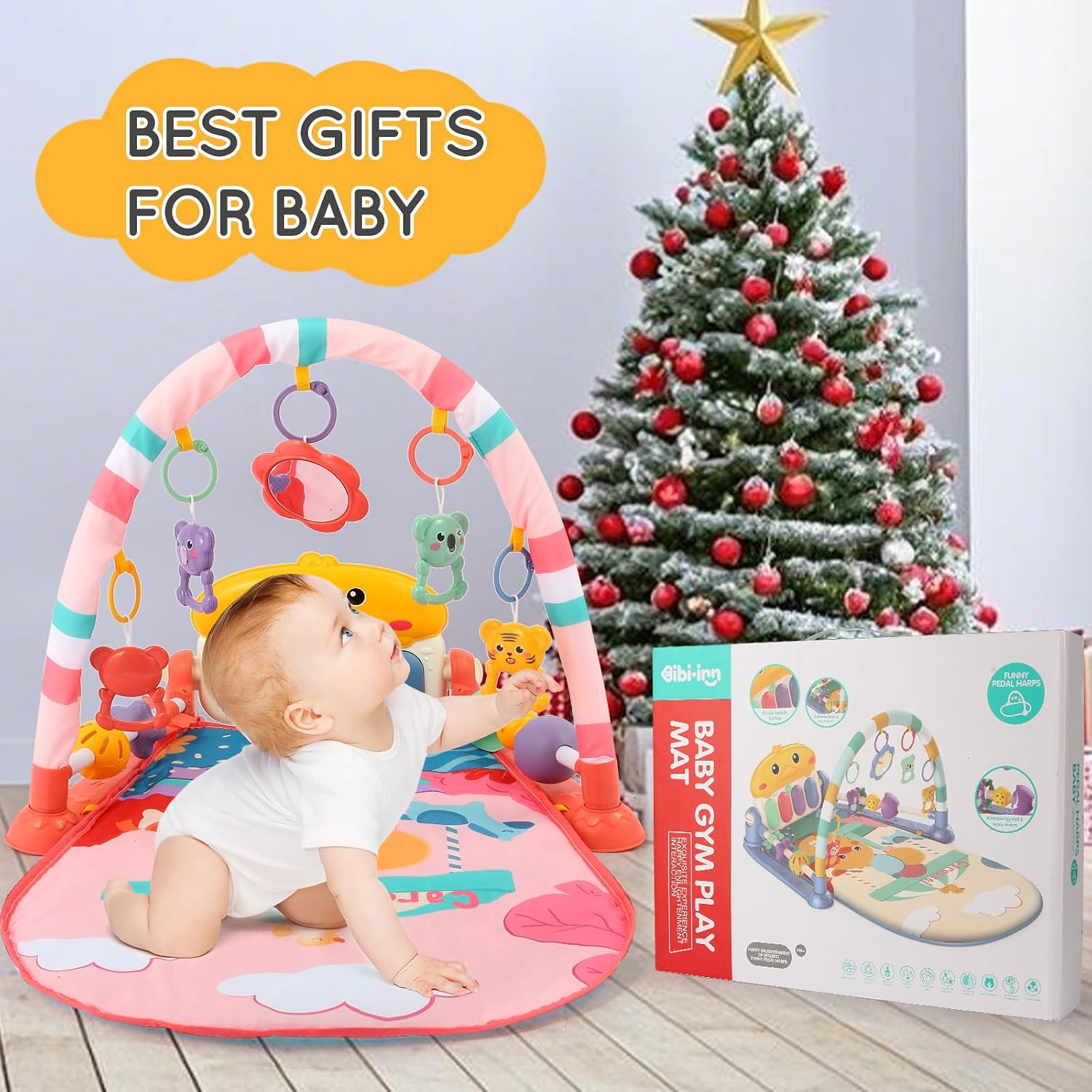 Thumbnail 6 de iFunLong Baby Play Mat Baby Gym with 5 Toys