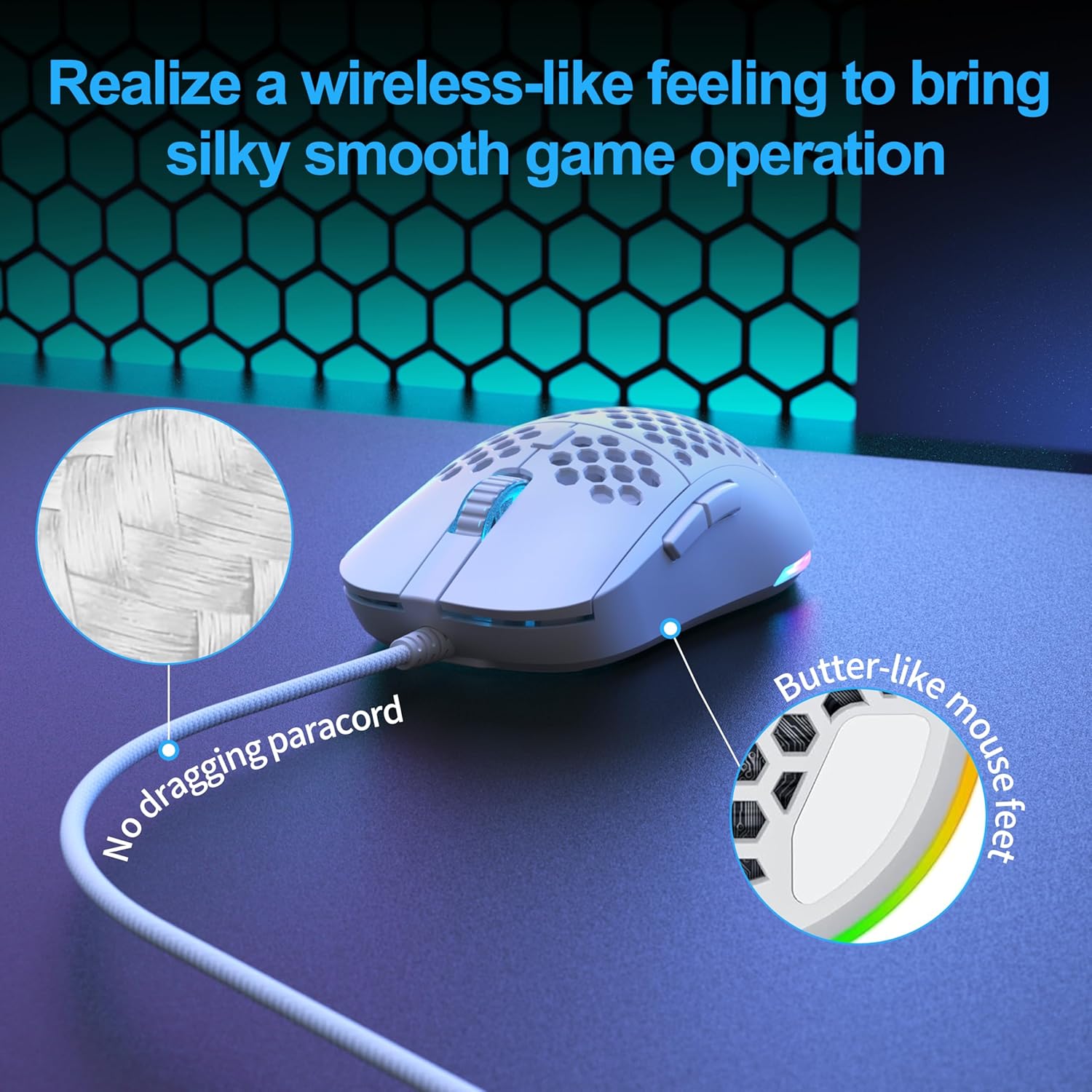 Thumbnail 4 de TMKB Falcon M1SE Ultralight Gaming Mouse 12800 DPI 🖱