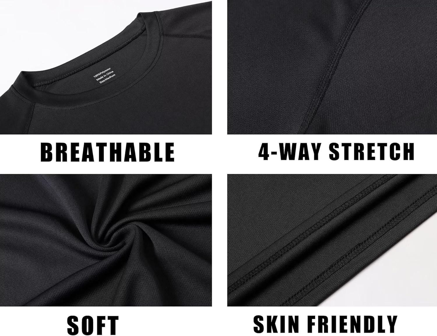 Thumbnail 4 de Gaiatiger 3/5 Pack Gym Shirts for Men – Quick-dry, breathable reflective running tops
