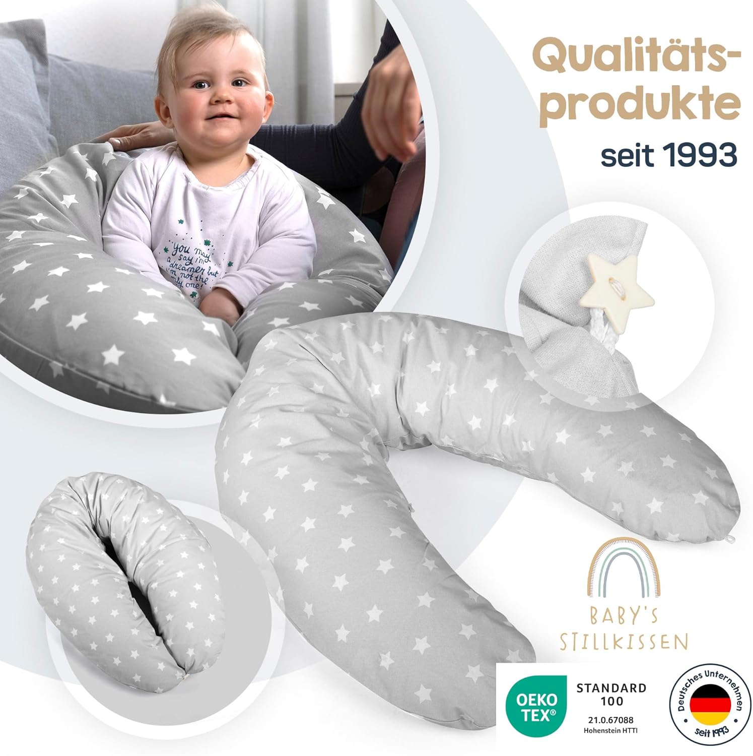 Thumbnail 6 de Baby's Stillkissen XXL 190cm Schwangerschaftskissen