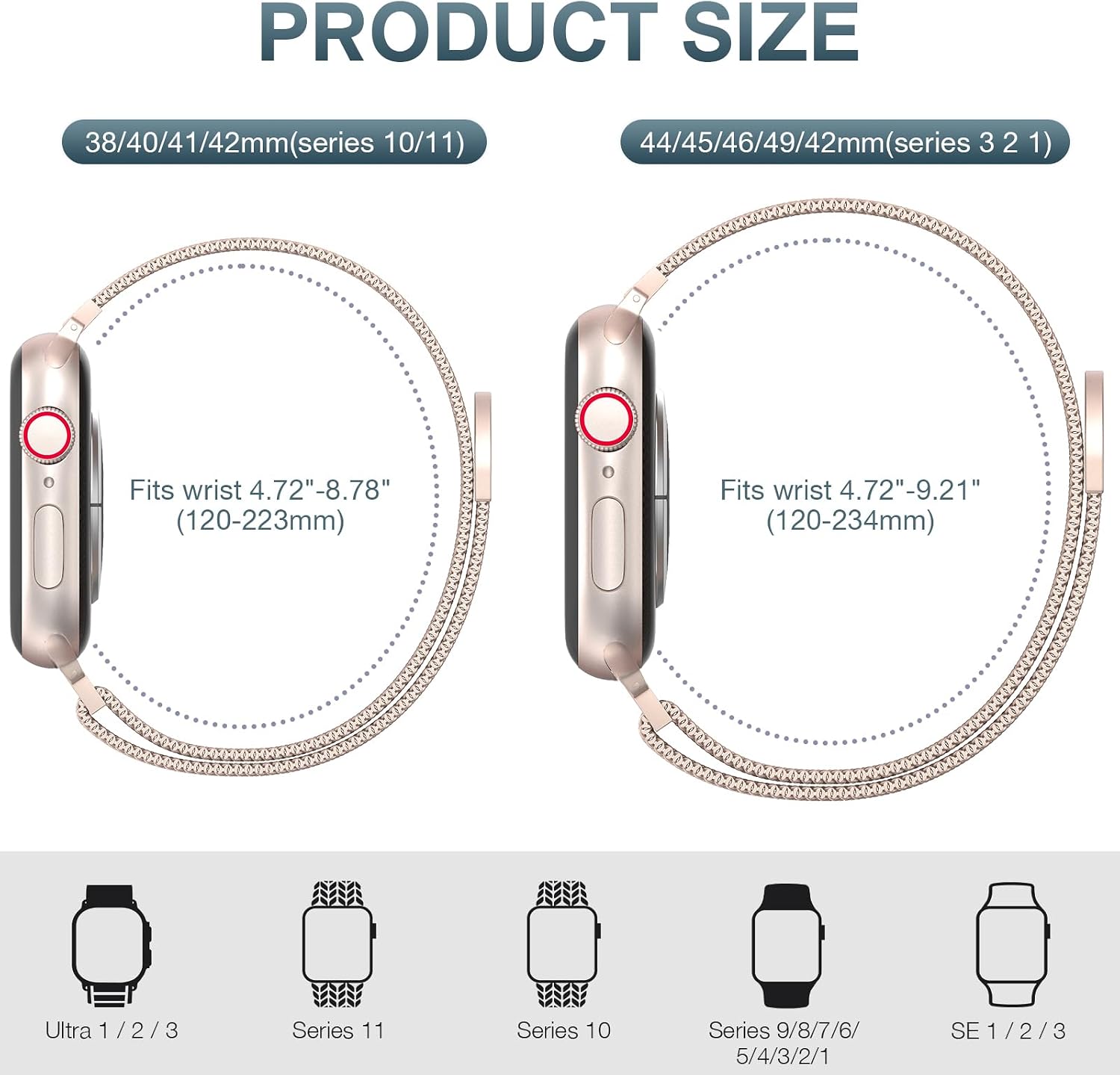 Thumbnail 4 de Original Stainless Steel Mesh Loop 42mm Magnetic
