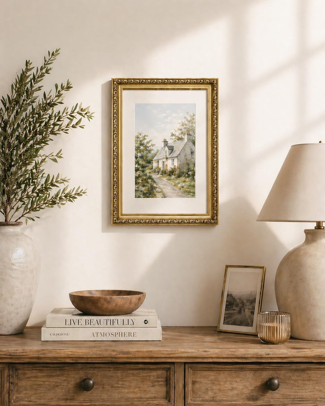 Detalle de Frame Company Brompton Gold A4 Photo Frame with Real Glass