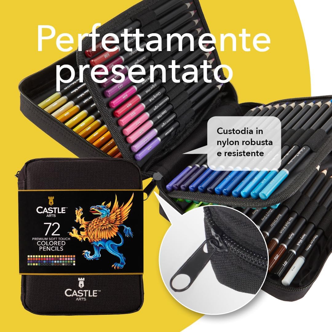 Thumbnail 1 de Castle Art Supplies set con zip da 72 matite colorate