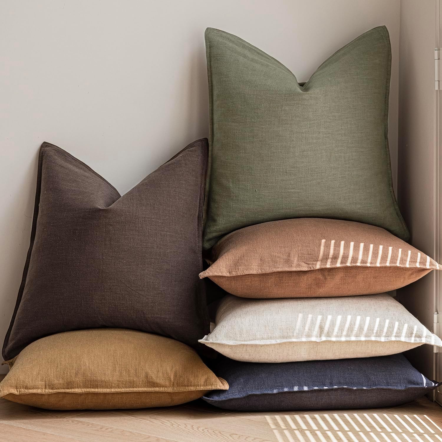 Thumbnail 5 de Foindtower 20 x 20 Inch Linen Throw Pillow Covers 🛋