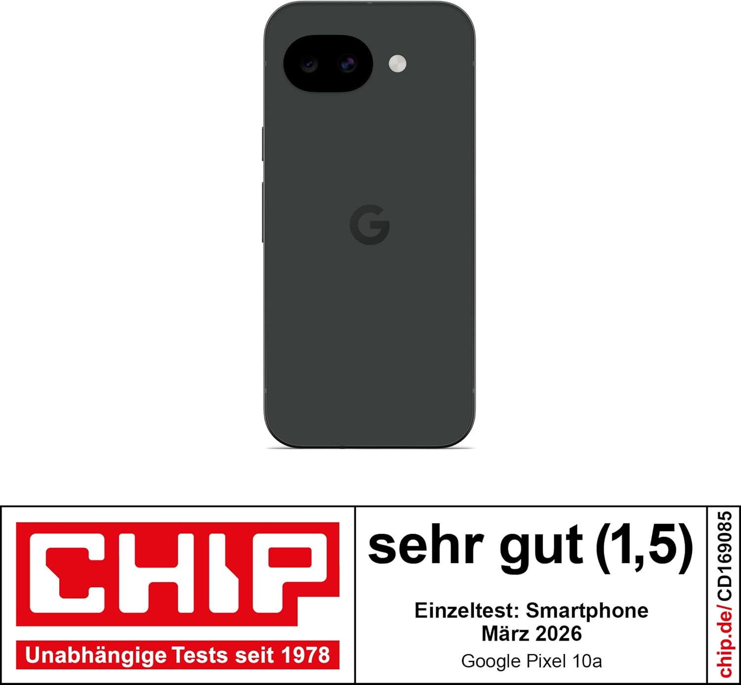 Detalle de Google Pixel 10a (Obsidian, 128 GB) – 7 Jahre Betriebssystem‑ und Sicherheitsupdates
