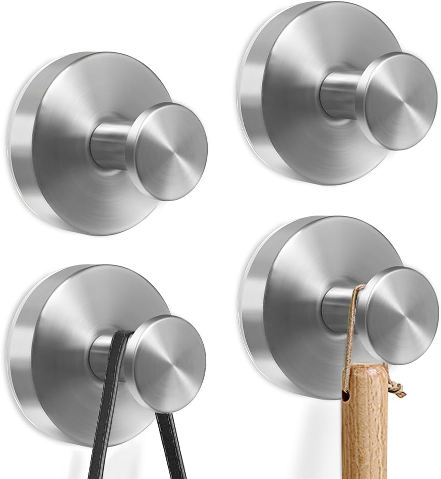 Detalle de Gomeer 4PCS Silvery Suction Cup Hooks 10kg