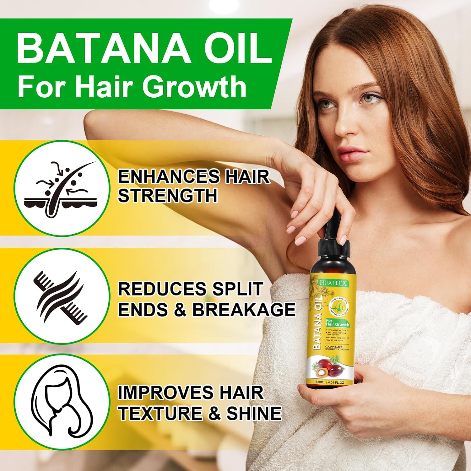Detalle 2 de Batana Öl für Haare 120 ml kaltgepresst