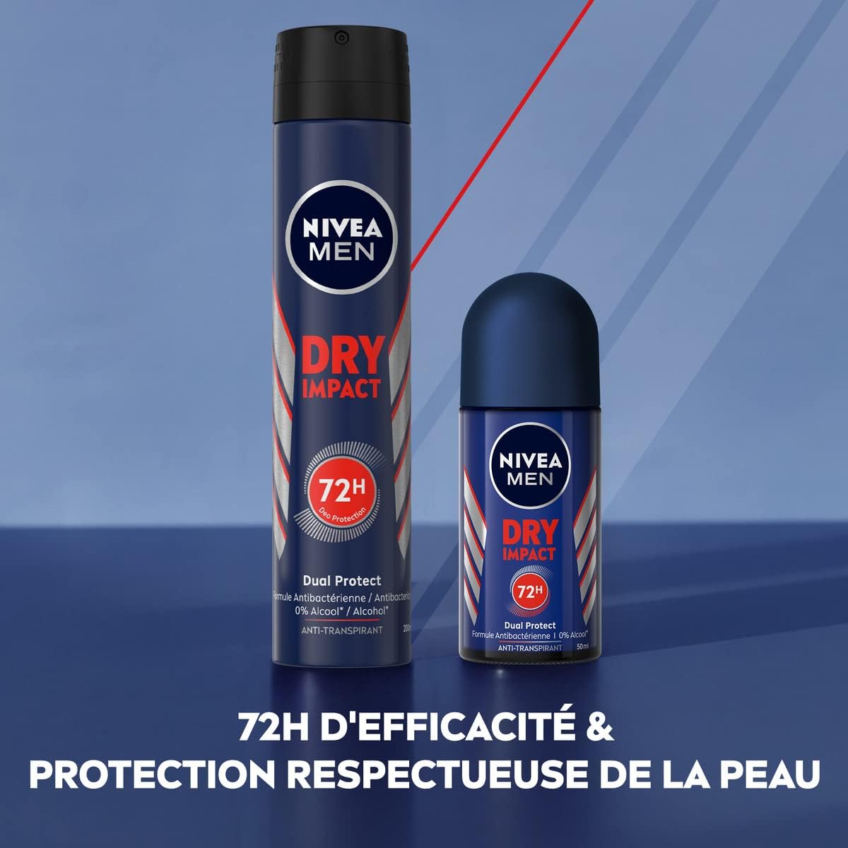 Thumbnail 6 de NIVEA MEN Déodorant anti-transpirant Dry Impact – Lot 6 x 50 ml, sans alcool