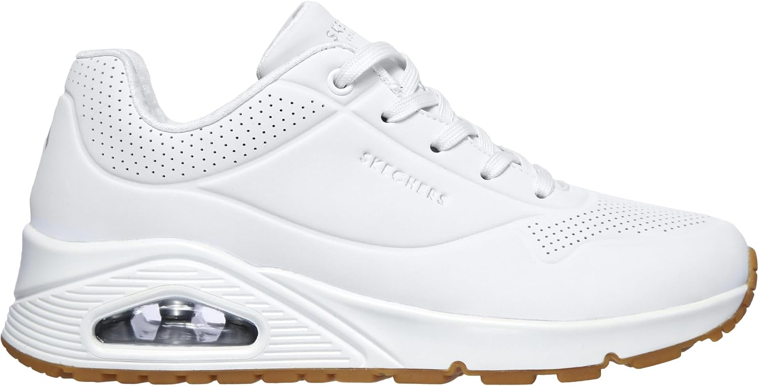 Thumbnail 6 de Skechers Femme Uno-Stand on Air Basket White Durabuck/Mesh (39 EU Large) – Confort et allure décontractée