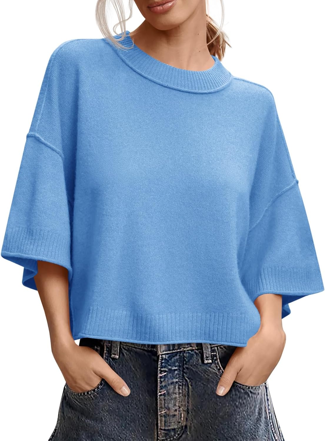 Thumbnail 6 de Saodimallsu Oversized Cropped Knit Top
