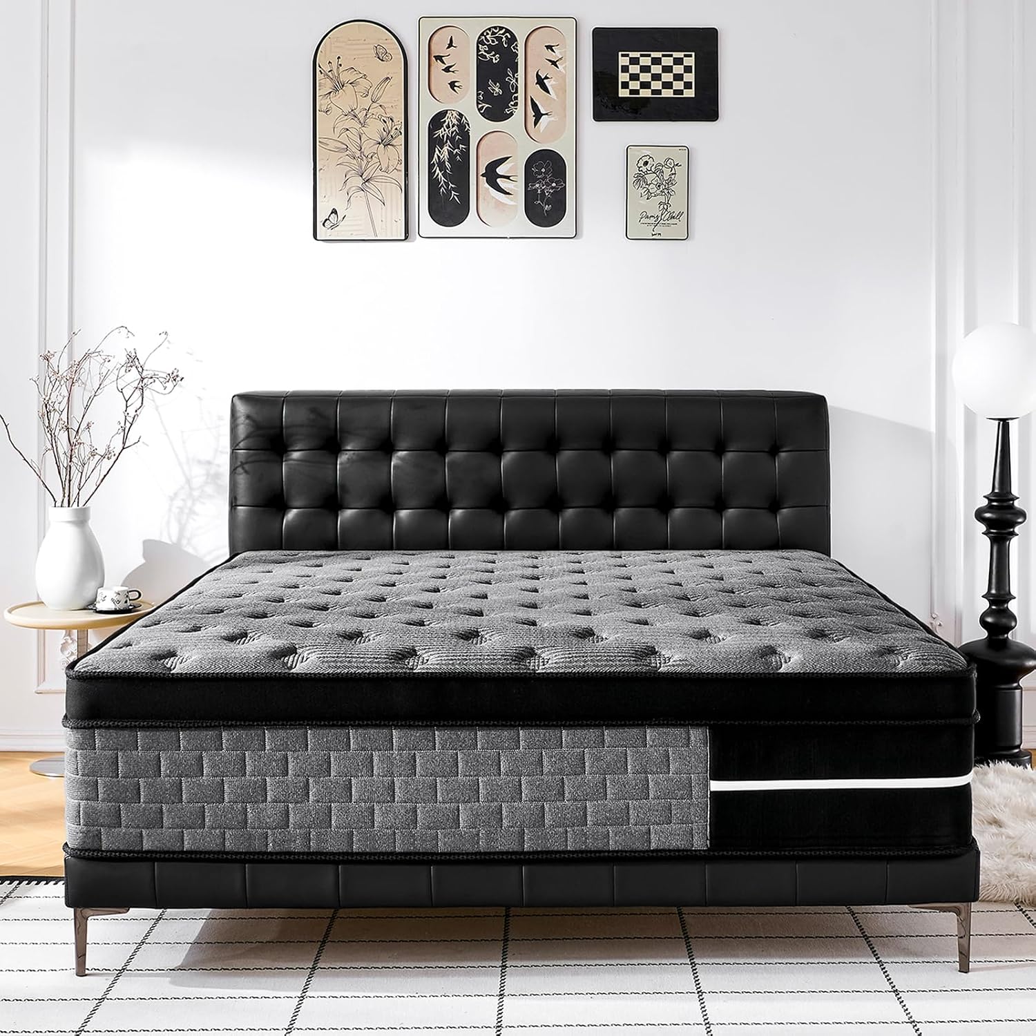 Detalle de Quarota 12-Inch Queen Hybrid Mattress, Medium-Firm with Pocket Springs