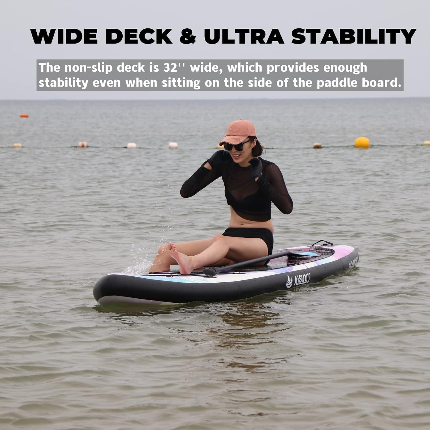 Thumbnail 6 de AISUNSS Aufblasbares Paddleboard Purple Coral – Breites, stabiles SUP-Board-Set mit umfangreichem Zubehör