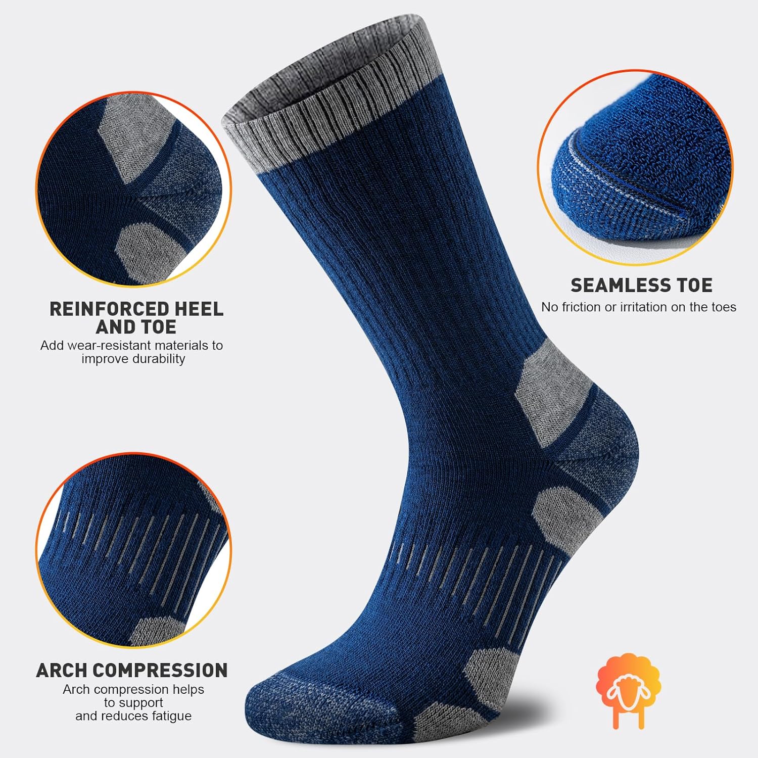 Thumbnail 5 de Niorasen Merino Wool Hiking Socks 3 Pairs