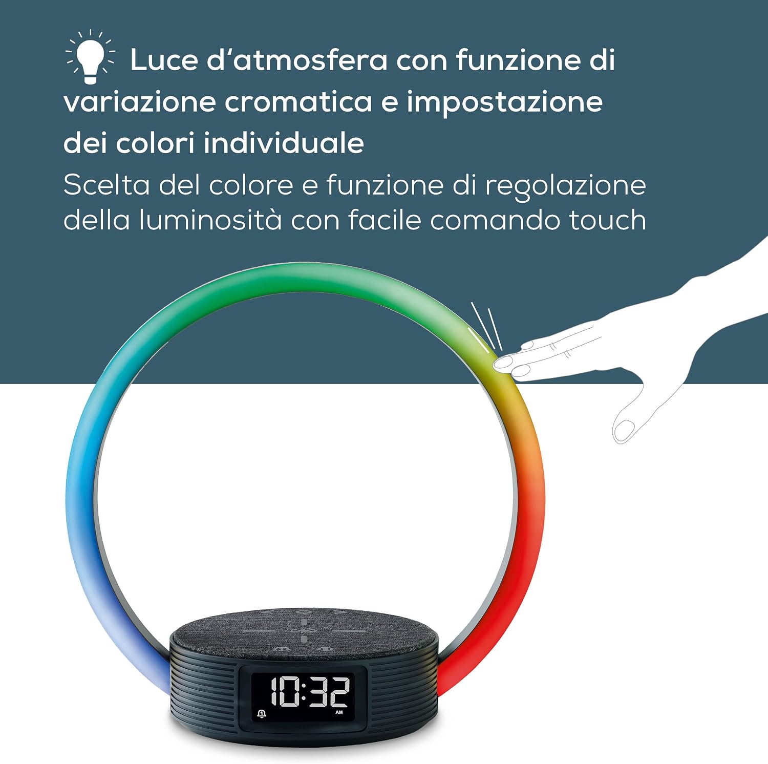 Detalle de Beurer WL 65 Luce Sveglia con Ricarica Wireless 10 W