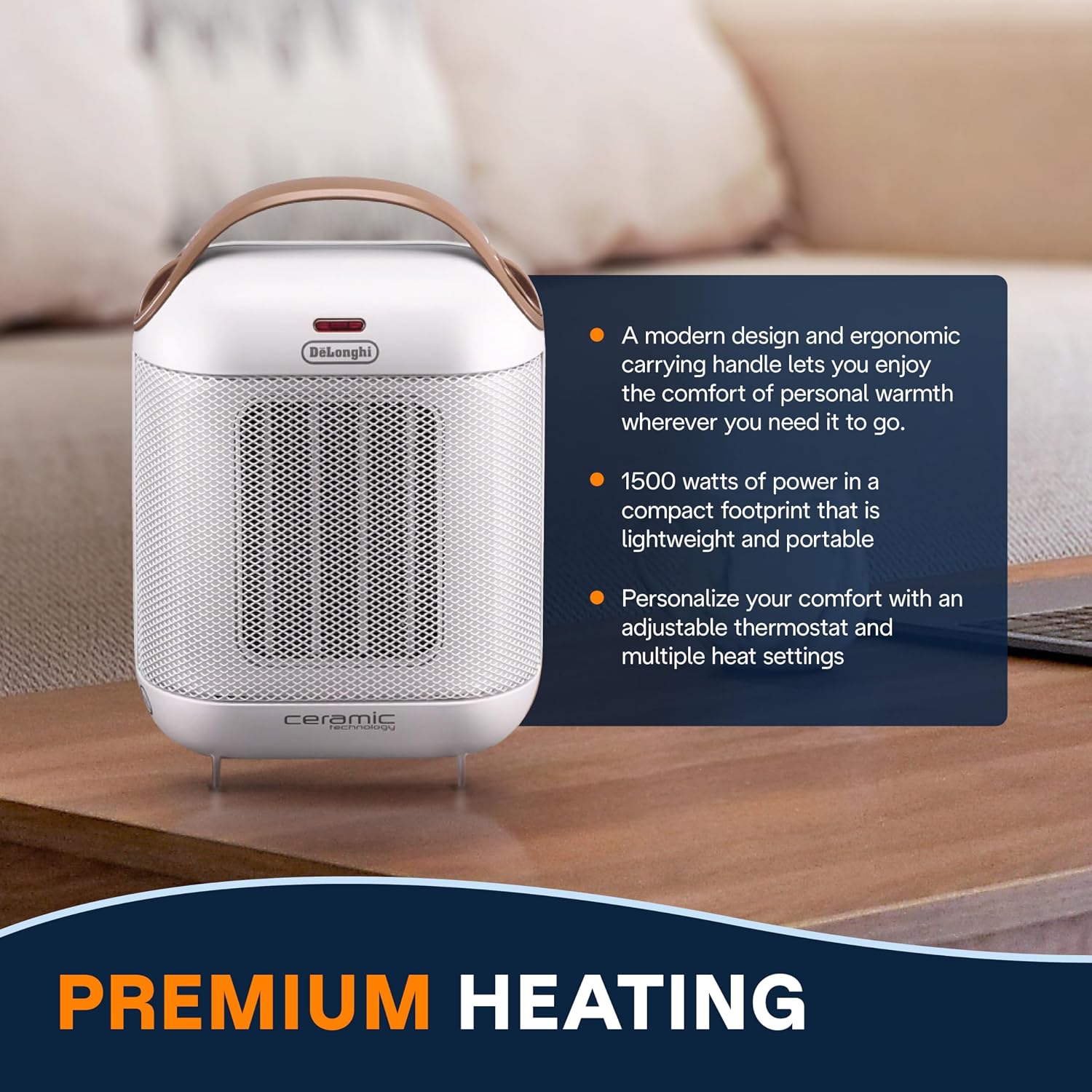 Thumbnail 2 de De'Longhi Ceramic Fan Heater HFX30C15WCA