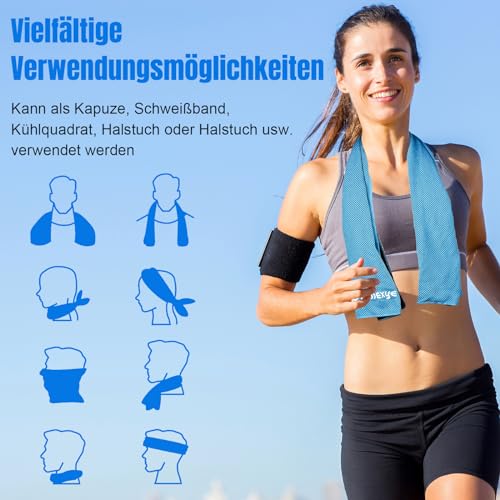 Thumbnail 6 de Bouiexye Kühlendes Handtuch 100 × 30 cm – 10 Farben, Mikrofaser, sofortige Kühlung