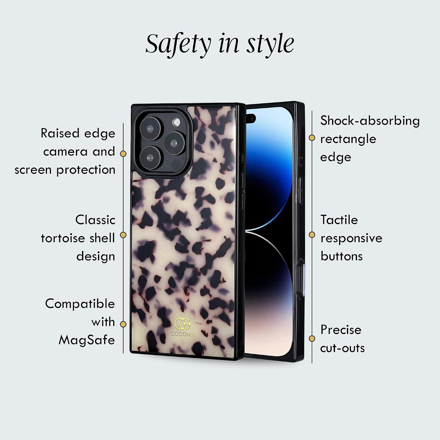 Thumbnail 2 de COCOMII Rectangle Case for iPhone 13 Pro – Ivory Tortoiseshell