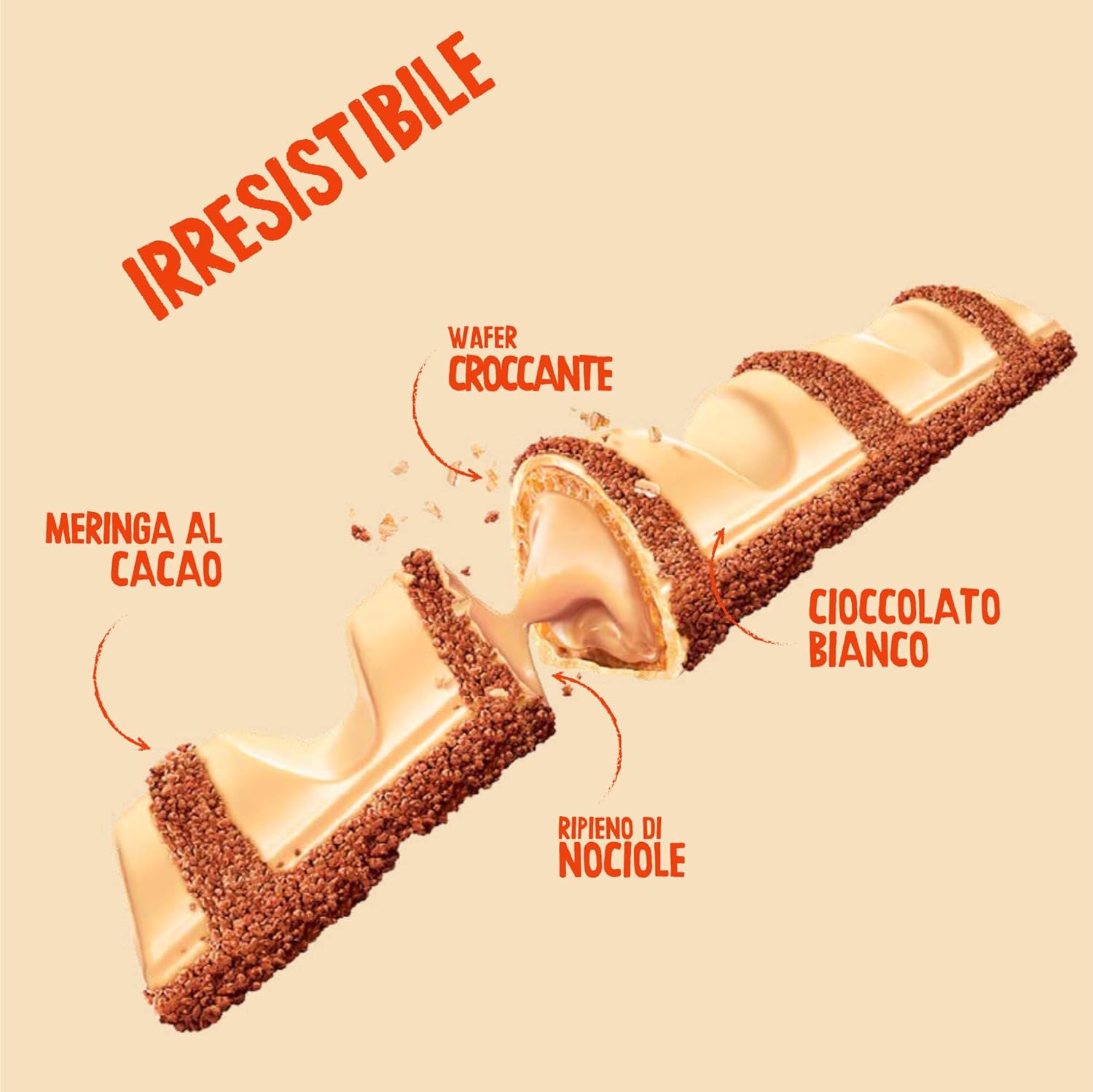 Thumbnail 1 de Kinder Bueno White – Snack al Cioccolato Bianco e Nocciole, confezione da 30