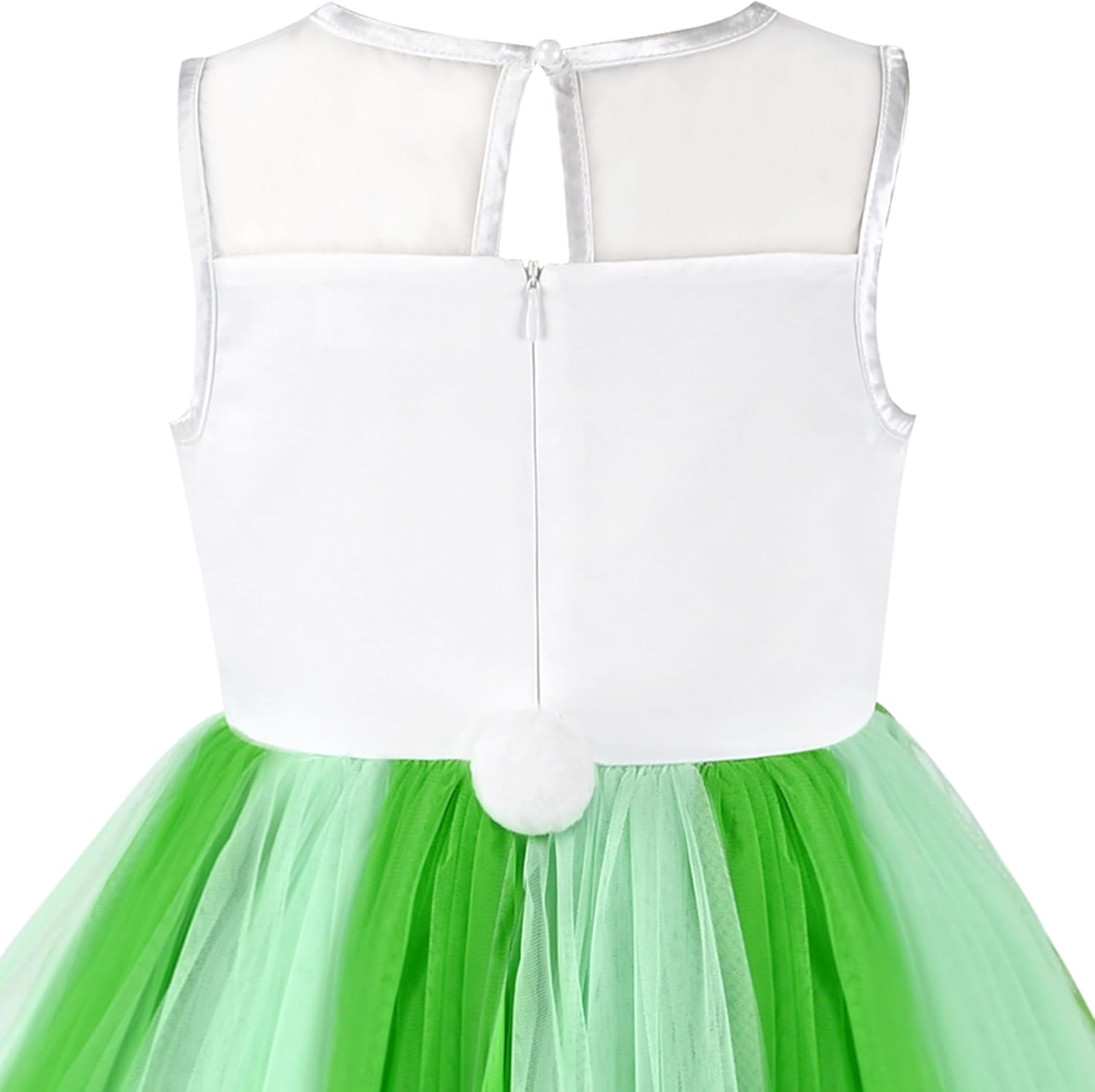 Thumbnail 4 de Sunny Fashion Girls Green Easter Rabbit High-Low Dress (Age 4–8) with Egg Hunting Bag