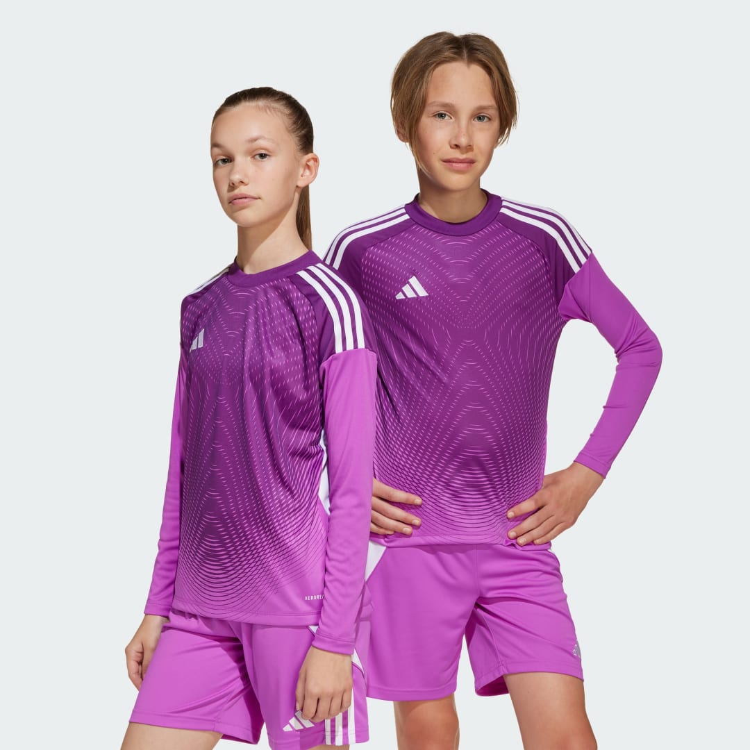 Detalle de Camiseta manga larga portero Tiro 25 Competition (Adolescentes) de Adidas — color violeta