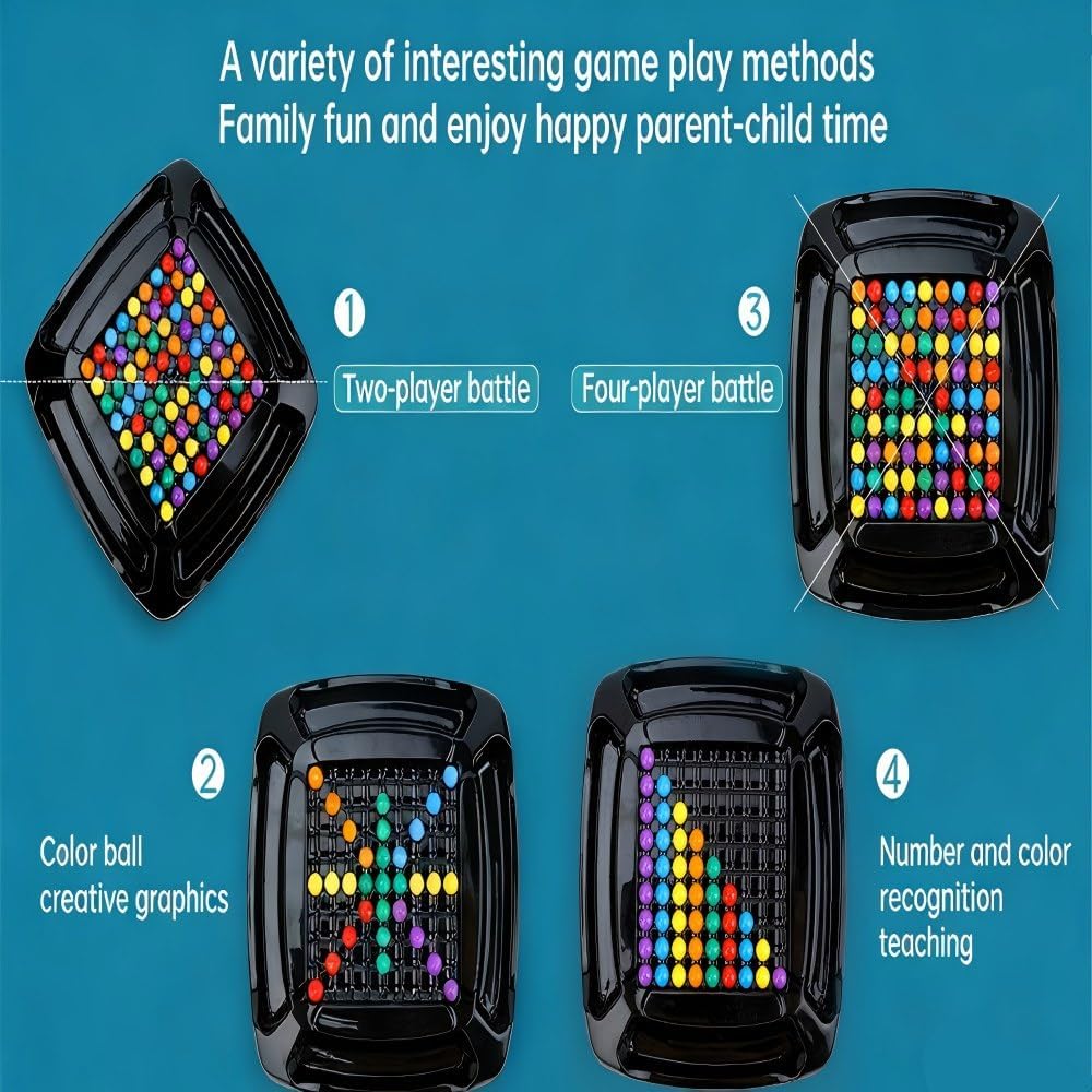 Thumbnail 6 de Intellektuelles Schachbrett Doppelduell (120 Stück) – Kugelspiel mit Elimination, Rainbow Ball Brettspiel