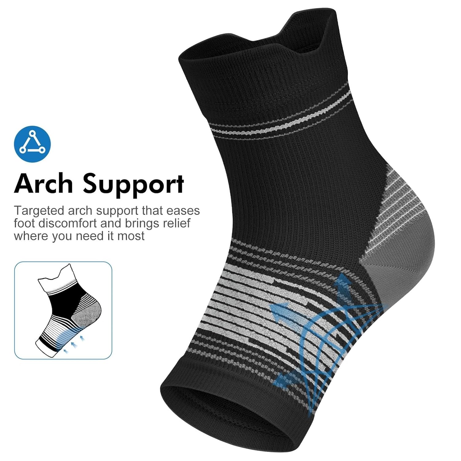Thumbnail 4 de Plantar Fasciitis Sock 6 Pairs Compression Sleeves
