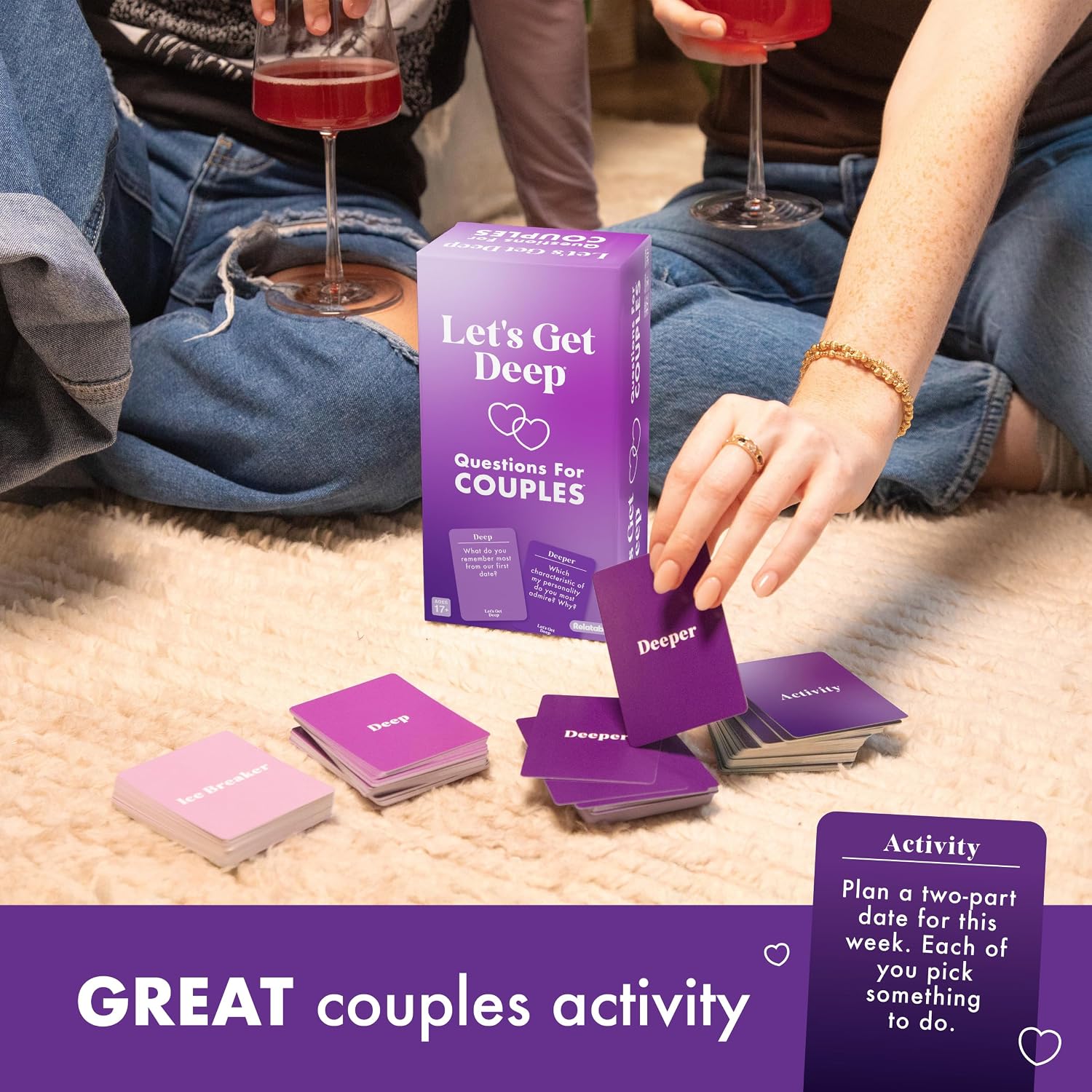 Detalle 2 de Let's Get Deep 500 couples questions 🎲
