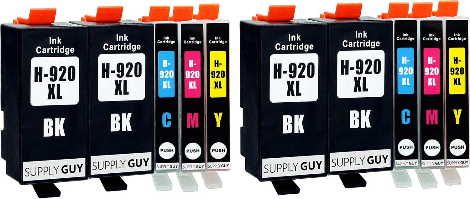Supply Guy 10 cartucce compatibili con HP 920 XL / 920XL (HP 920XL, C2N92AE) per OfficeJet 6000, 6500 e 7000