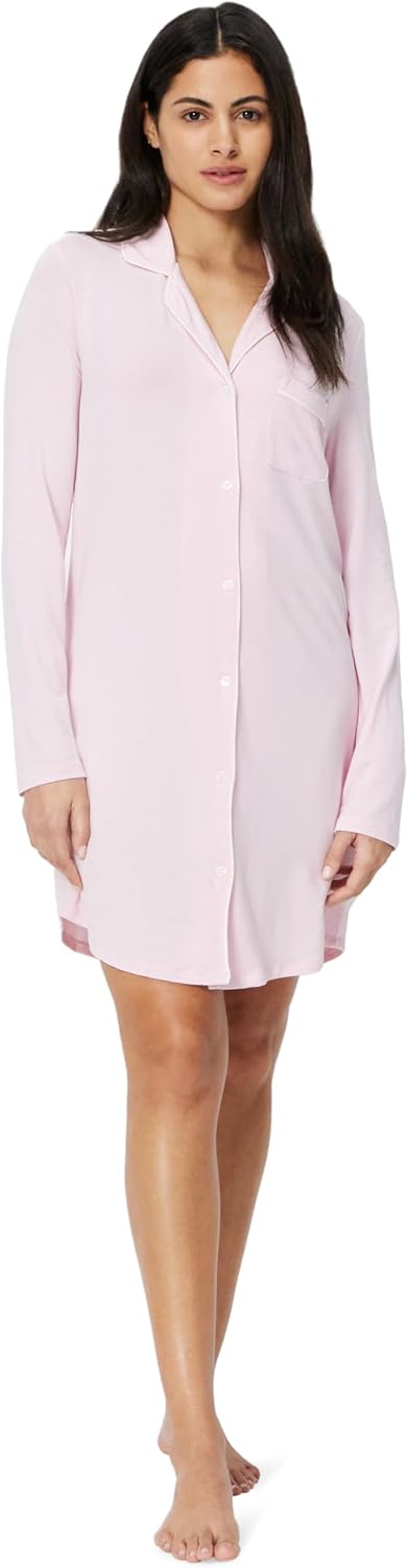 Thumbnail 3 de Amazon Essentials Women's Piped Nighty (Available in Plus Size) – Lightweight Modal Nightshirt