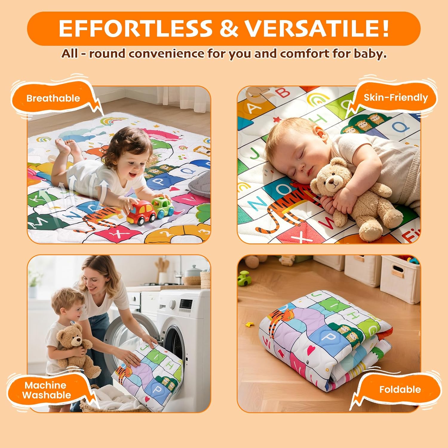 Thumbnail 5 de Duwenem Baby Play Mat 71x59 Inch play mat