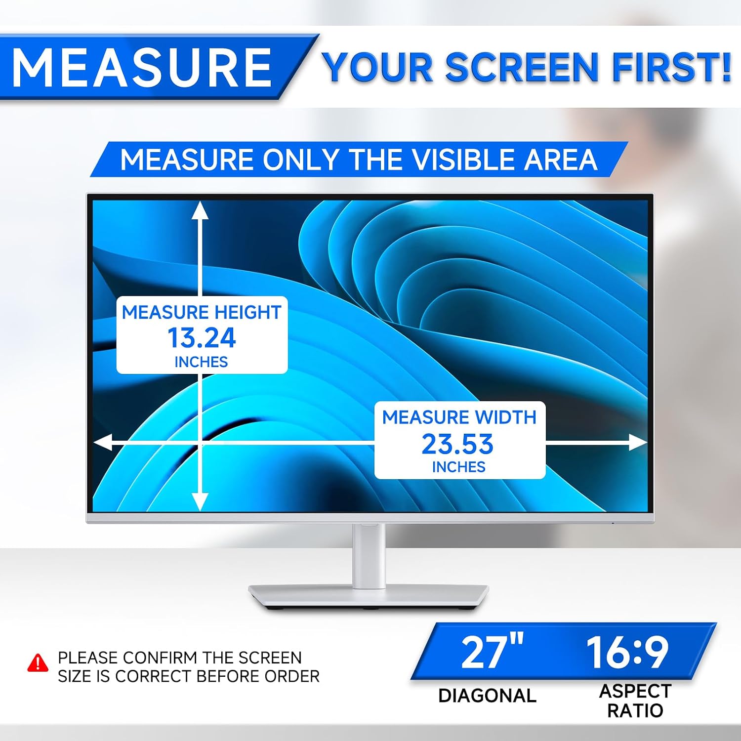 Thumbnail 2 de [2-Pack] Privacy Screen for 27-Inch Monitor (16:9) by ZOEGAA
