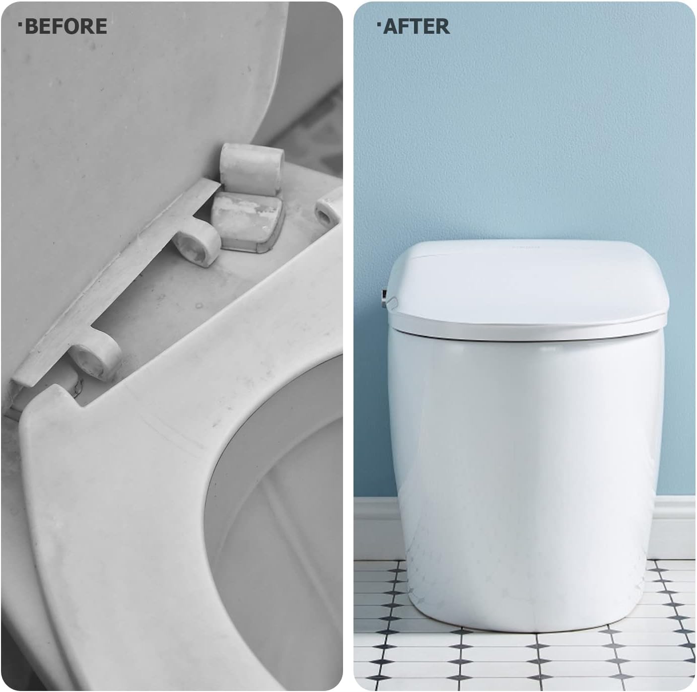 Detalle de Ancable Quick Release Toilet Seat Fixings – 2 Pack Silver for UK WC (Top Fix Hinge)