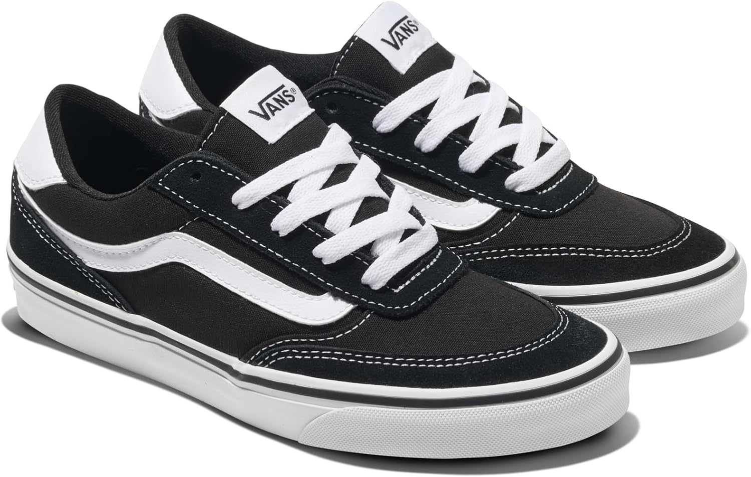 Thumbnail 5 de Vans Brooklyn canvas lace-up trainers for women – Black/Gum