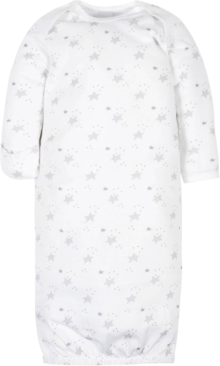 Detalle de Gerber 4PK Gowns: 4 tutine in cotone con pratiche aperture per neonati