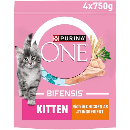 Detalle de Purina ONE Kitten Chicken Dry Cat Food 750g (Pack of 4) review