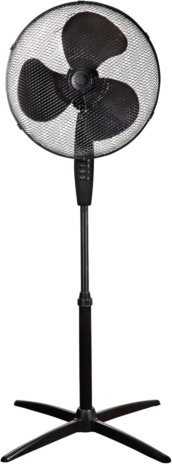 Thumbnail 6 de Zanussi 16-inch lightweight pedestal fan with 3 speeds, 90° oscillation and adjustable height (ZNPPF1621B)