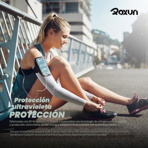 Detalle de ROXUN Mangas de Brazo para Deportes: Compresión y Protección para Hombre y Mujer