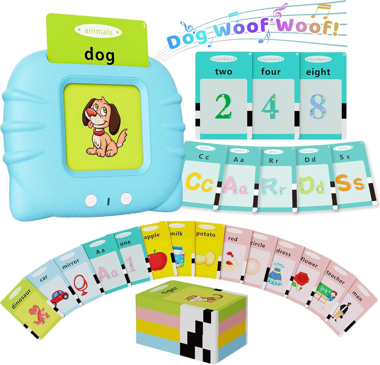 Aullsaty Toddler Talking Flash Cards 248