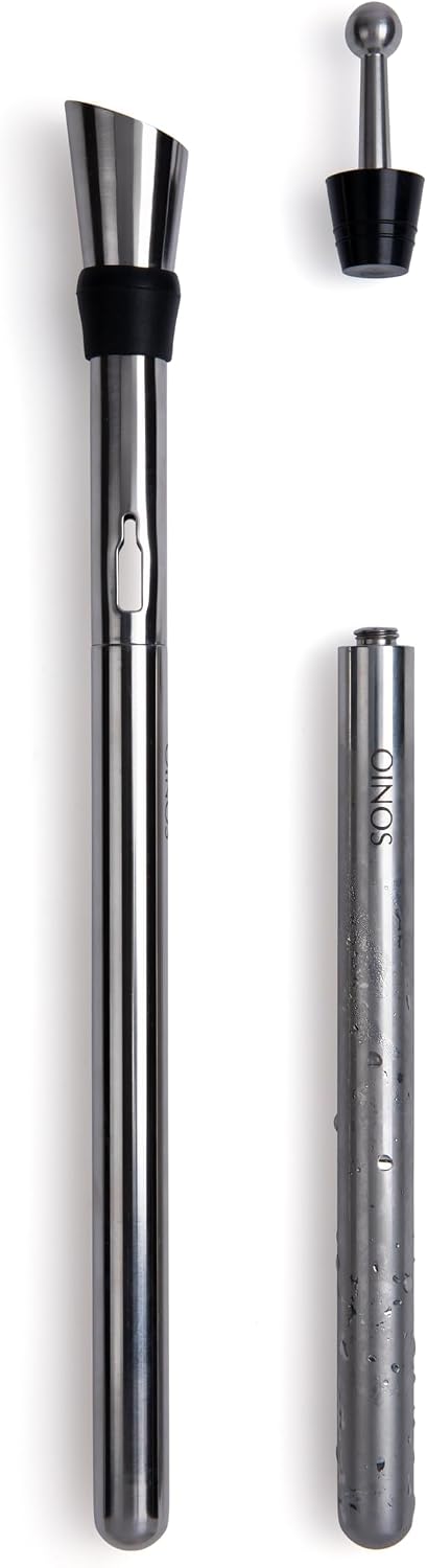 Detalle de OINOS Wine Chiller Stick (3-in-1 Cooler, Aerator & Stopper) for Wine Lovers