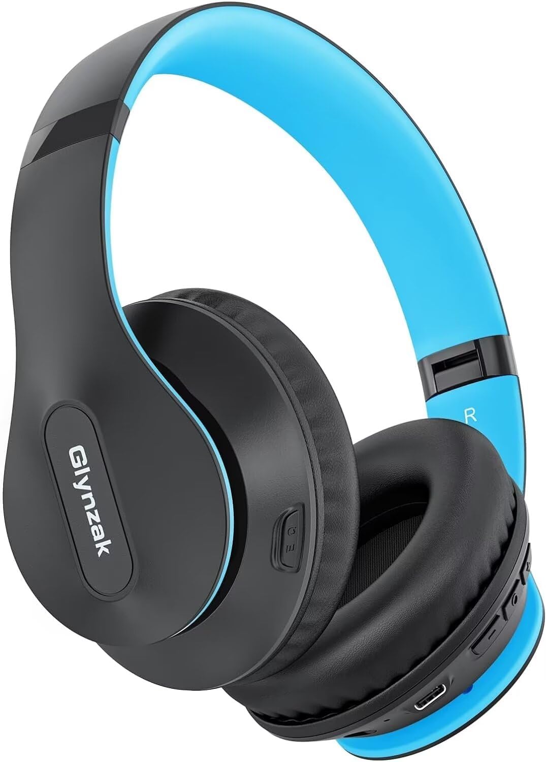 Detalle de Glynzak WH207A Bluetooth Over-Ear Headphones, 65-Hour Playtime, 6 EQ Modes