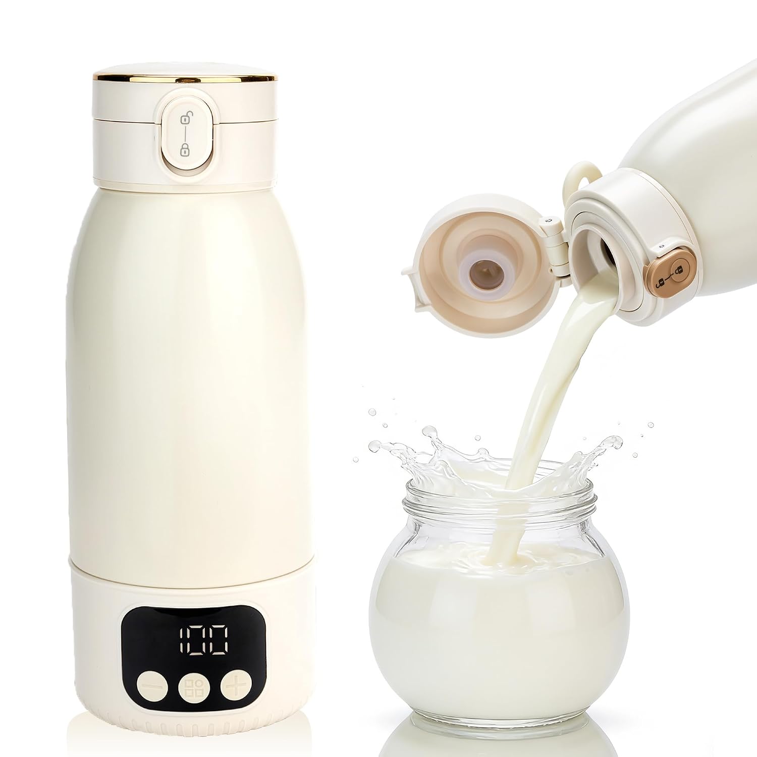 Detalle de DOXCJQME Baby Flaschenwärmer Unterwegs – 3-Minuten-Heizung, 500 ml Kapazität, USB-C Laden