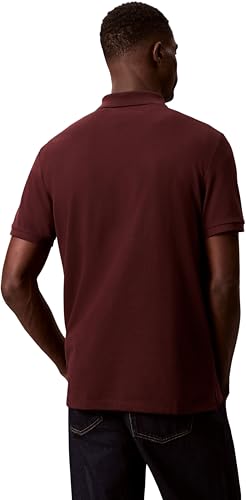 Detalle 2 de Calvin Klein Polo SS Monogram de piqué para hombre - Morado/Moca, talla XXL