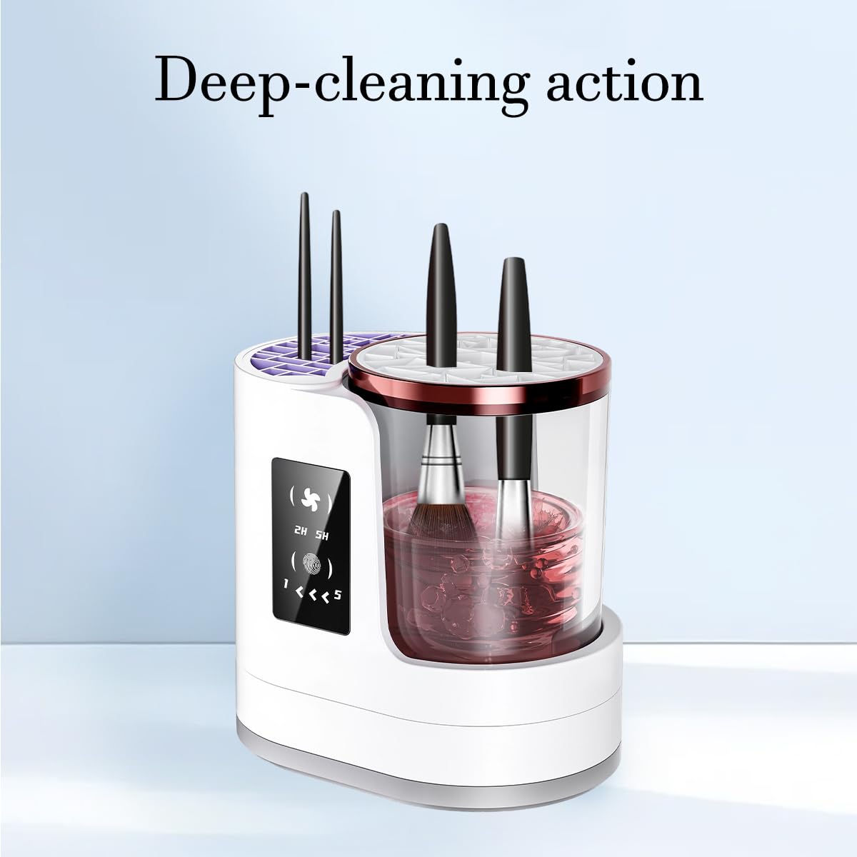 Detalle 2 de 3 IN 1 Electric Makeup Brush Cleaner & Dryer Machine: Portable USB Deep Cleaning for Your Brushes