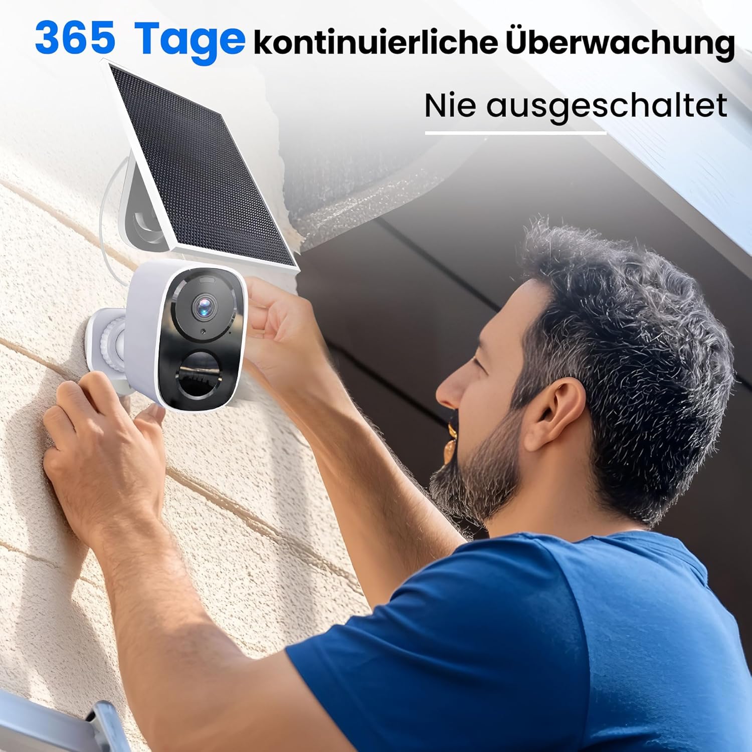 Thumbnail 4 de 2K/3MP Überwachungskamera Außen Akku Solar – Kabellos, Farb-Nachtsicht, 2-Wege Audio, IP66, kostenloser Cloud-Speicher