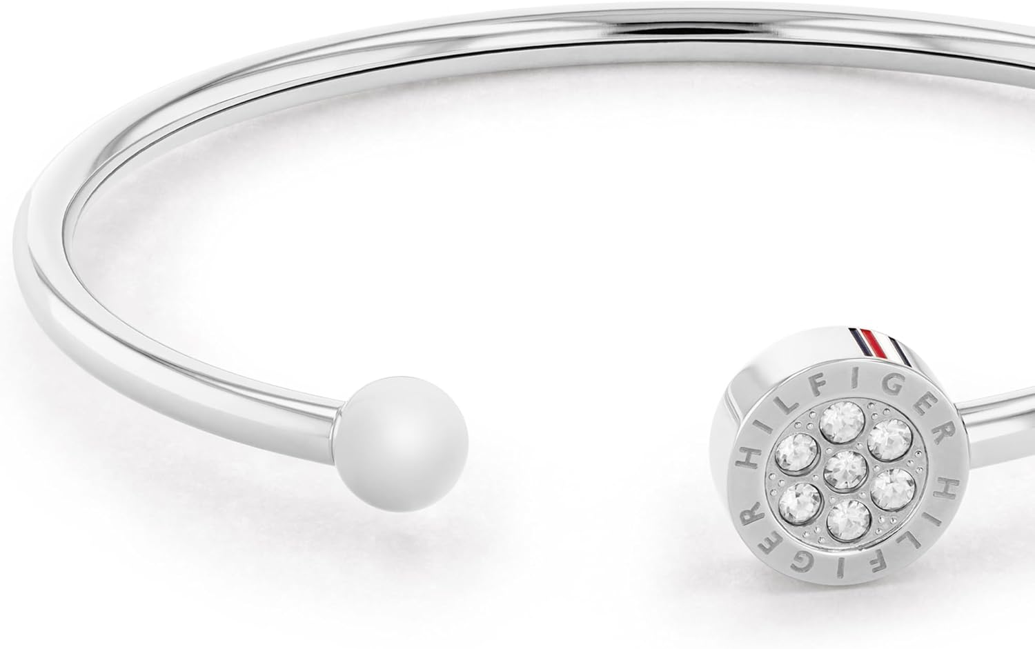 Thumbnail 1 de Tommy Hilfiger Jewelry offenes Bangles-Armband für Damen aus Edelstahl mit Kristallen