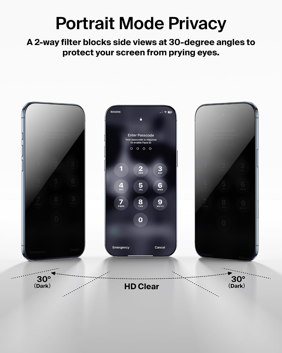 Thumbnail 4 de Belkin ScreenForce InvisiGlass Privacy iPhone Protector